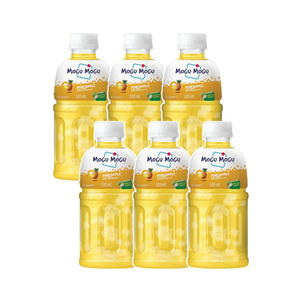 Mogu Mogu Pineapple Juice Drink with Nata de Coco 320ml x 6