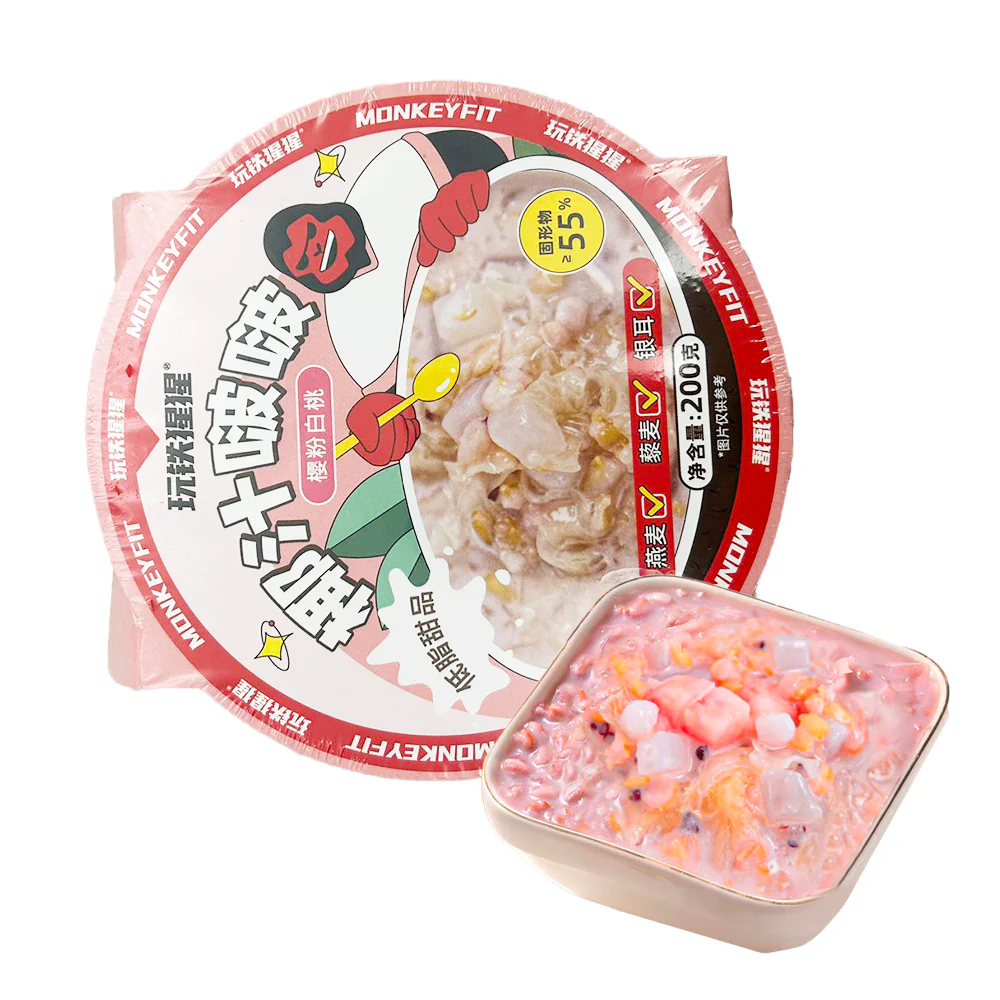 Monkeyfit Coconut Jelly with Pink Peach Flavor - 200g
