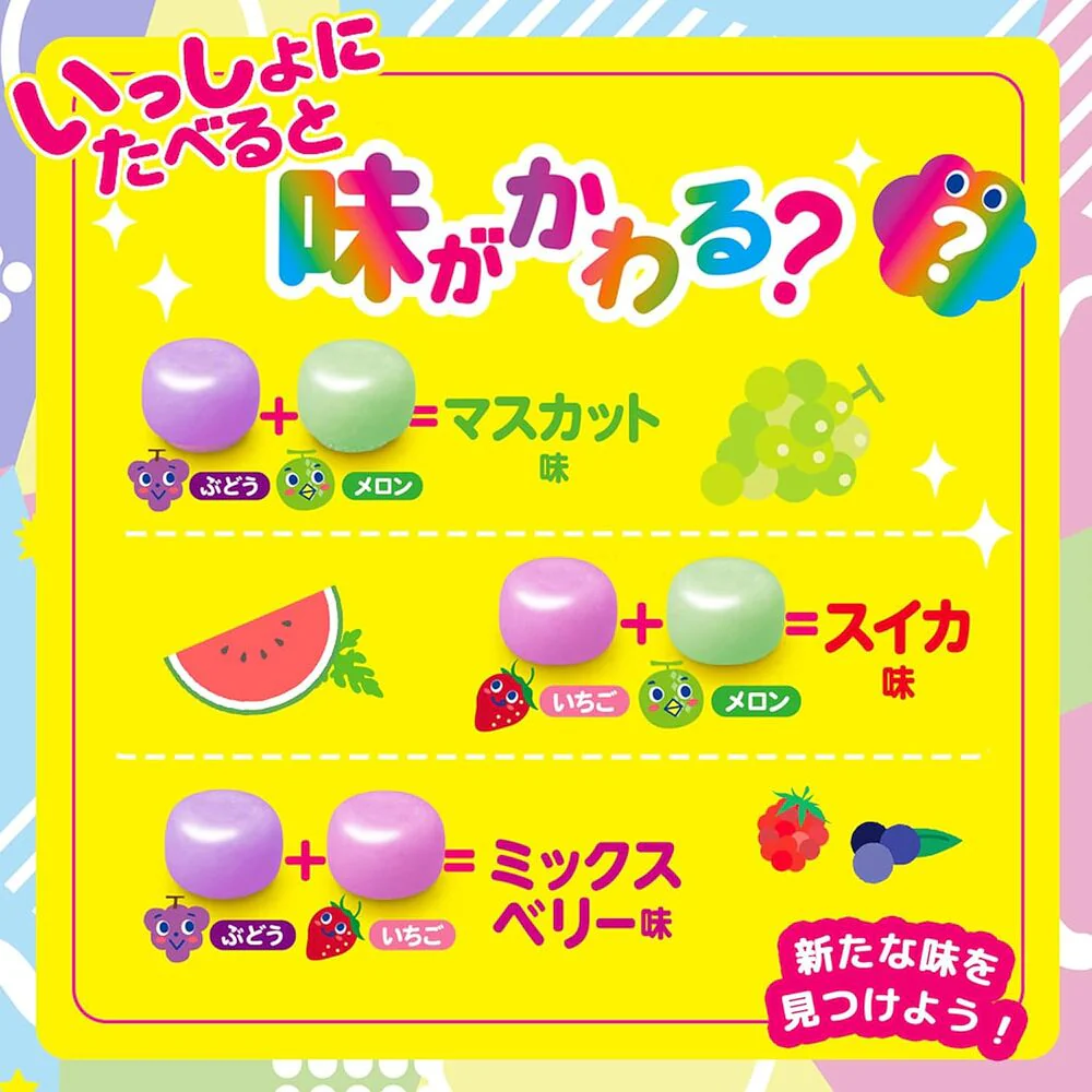 Morinaga Hi-Chew Mini Assorted Fruit Candy 40g – Grape, Strawberry, Melon & Soda - Image 2
