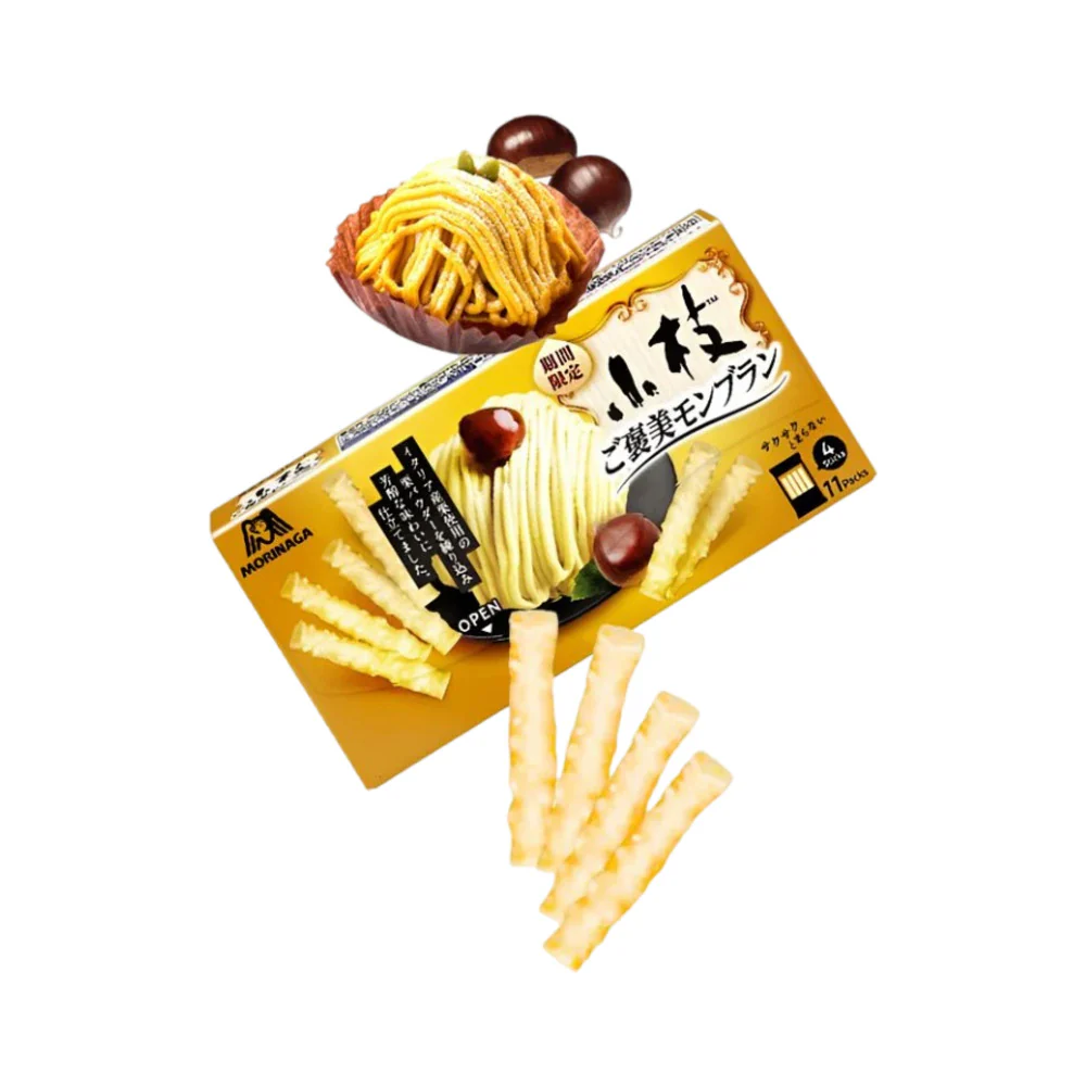 Morinaga Koeda Mont Blanc (Chestnut) Chocolate Sticks 60g (44 Sticks) – Limited Edition - Image 2