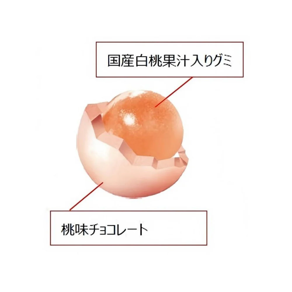 Morinaga White Peach Gummy Choco Balls 47g - Limited Edition - Image 3