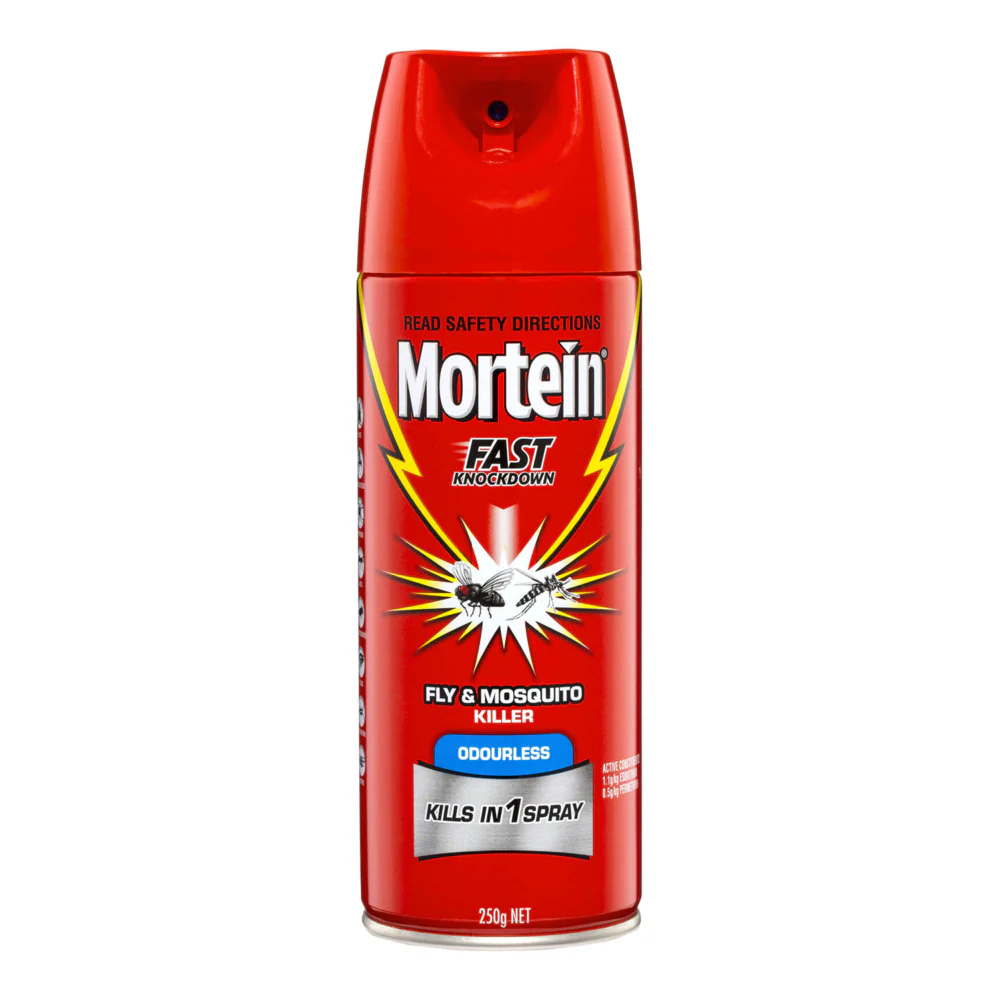Mortein Fast Knockdown Odourless Fly & Mosquito Killer Spray 250g
