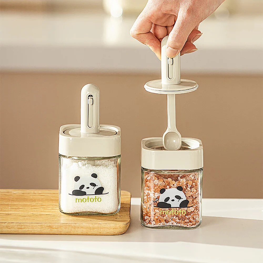 Mototo Panda Square Retractable Spice Jar - White - Image 3
