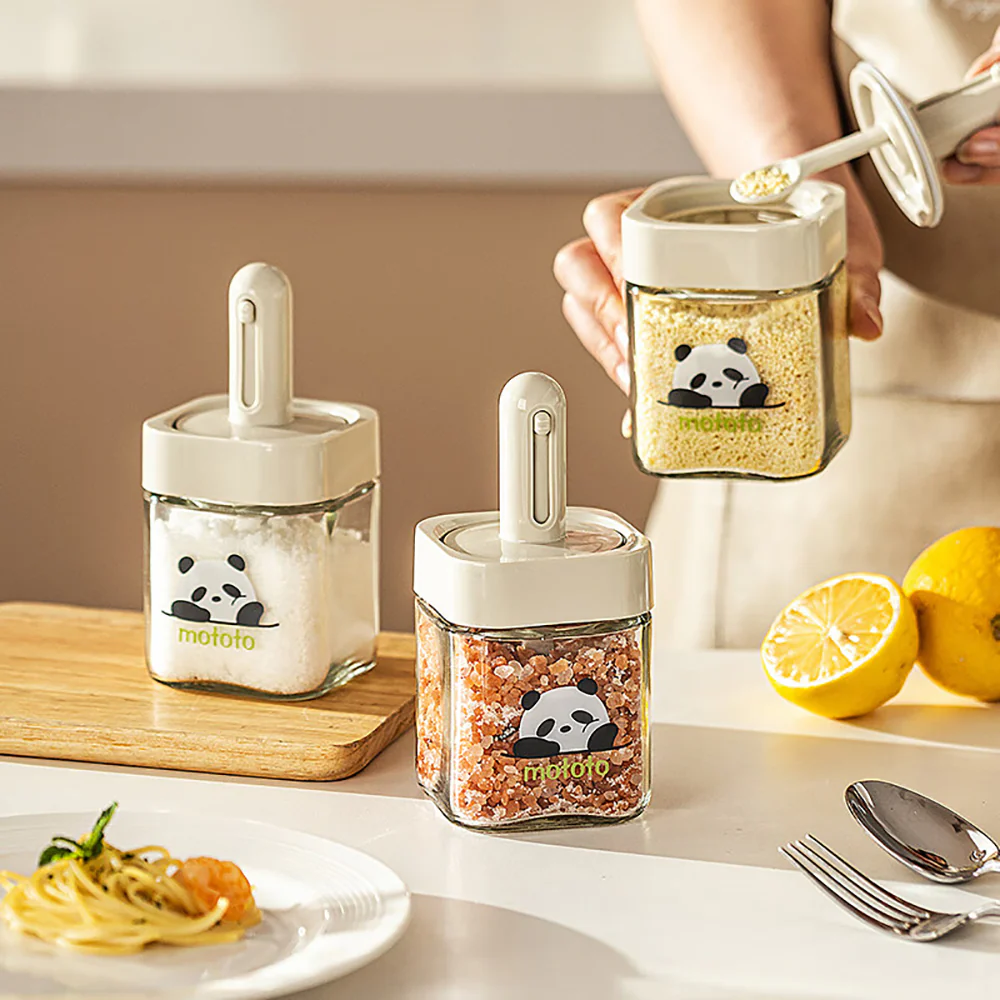 Mototo Panda Square Retractable Spice Jar - White - Image 5