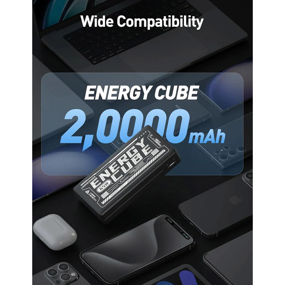 Movespeed Energy Cube SE Portable Laptop Power Bank 20000mAh 65W - Starry Night Black - Image 2