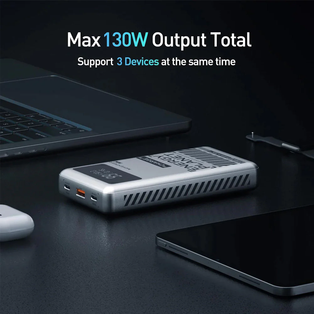 Movespeed Laptop Power Bank 25000mAh 130W Space Silver - Image 3