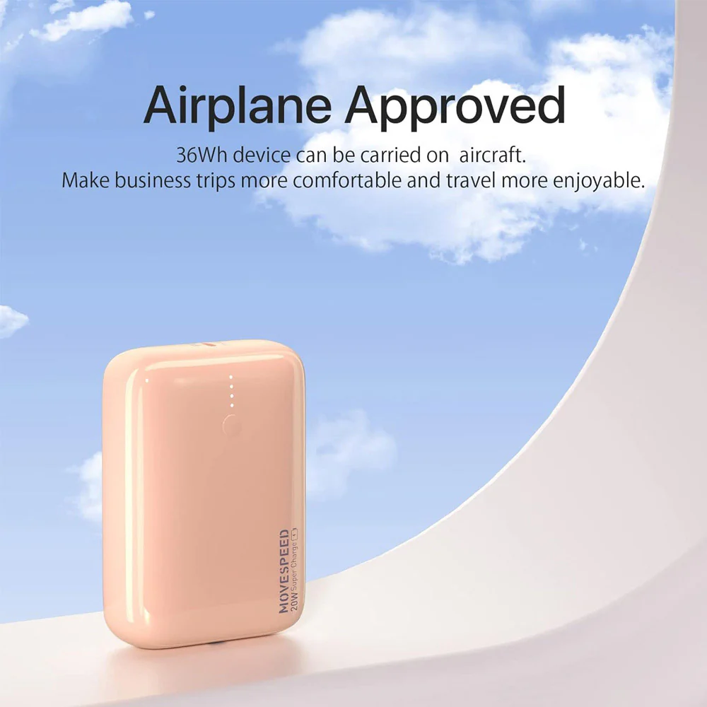 Movespeed Mini Portable Power Bank 10000mAh PD20W+22.5W 1A1C Sakura Pink - International Version - Image 3