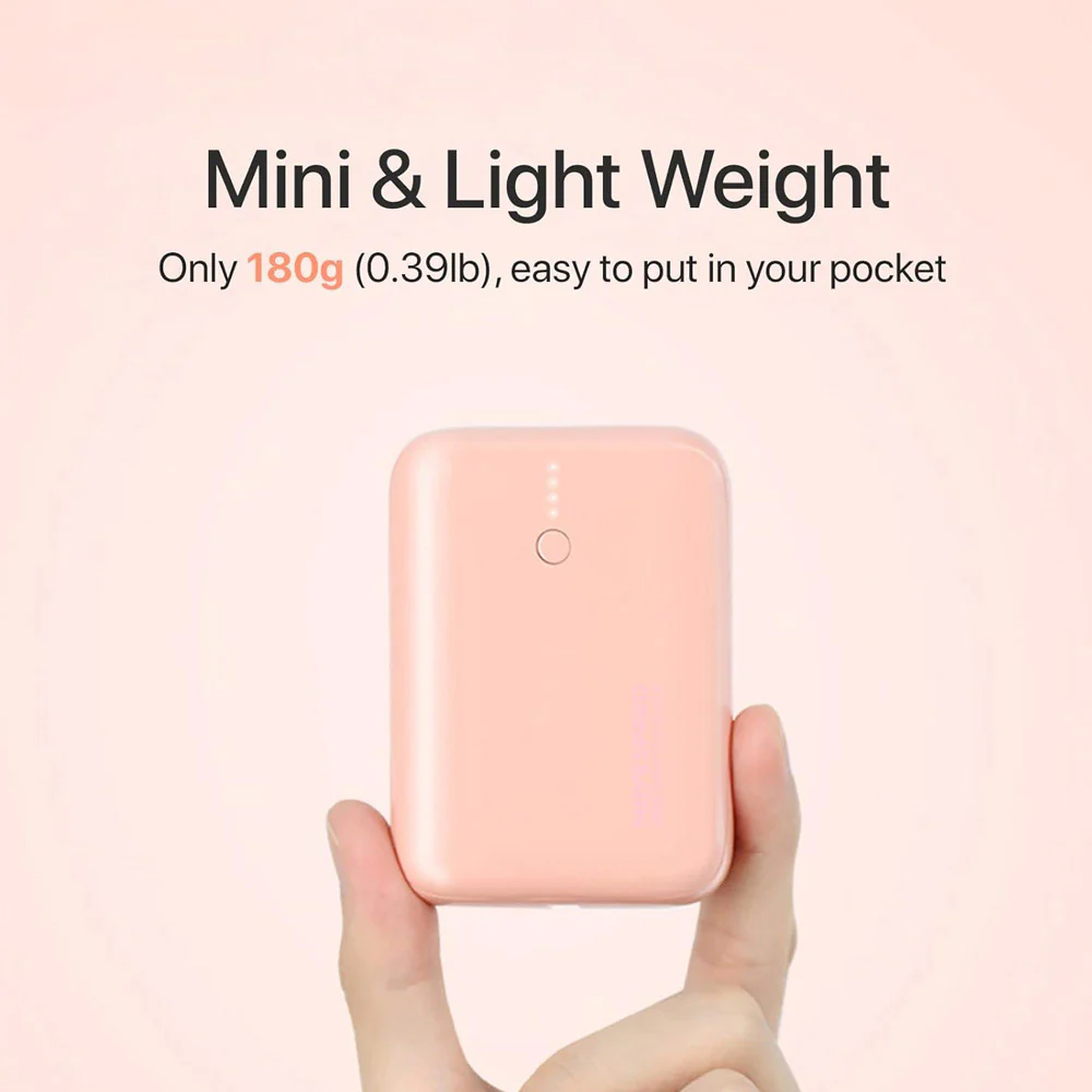 Movespeed Mini Portable Power Bank 10000mAh PD20W+22.5W 1A1C Sakura Pink - International Version - Image 5