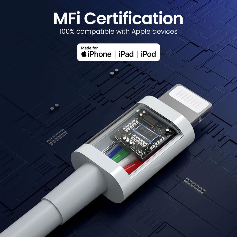 Movespeed USB-A to Lightning Cable 12W 1.2m White - Image 3