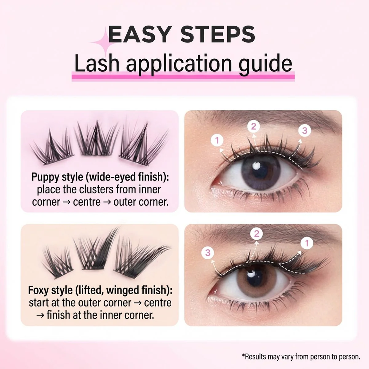 MR.WISH Naughty Animal Series Dog-Eye Round Effect False Eyelashes – C Curl, 10–13 mm Length, 5 mm Band Width - Wispy Natural Cluster Lashes for Short Round & Almond Eyes - Image 3