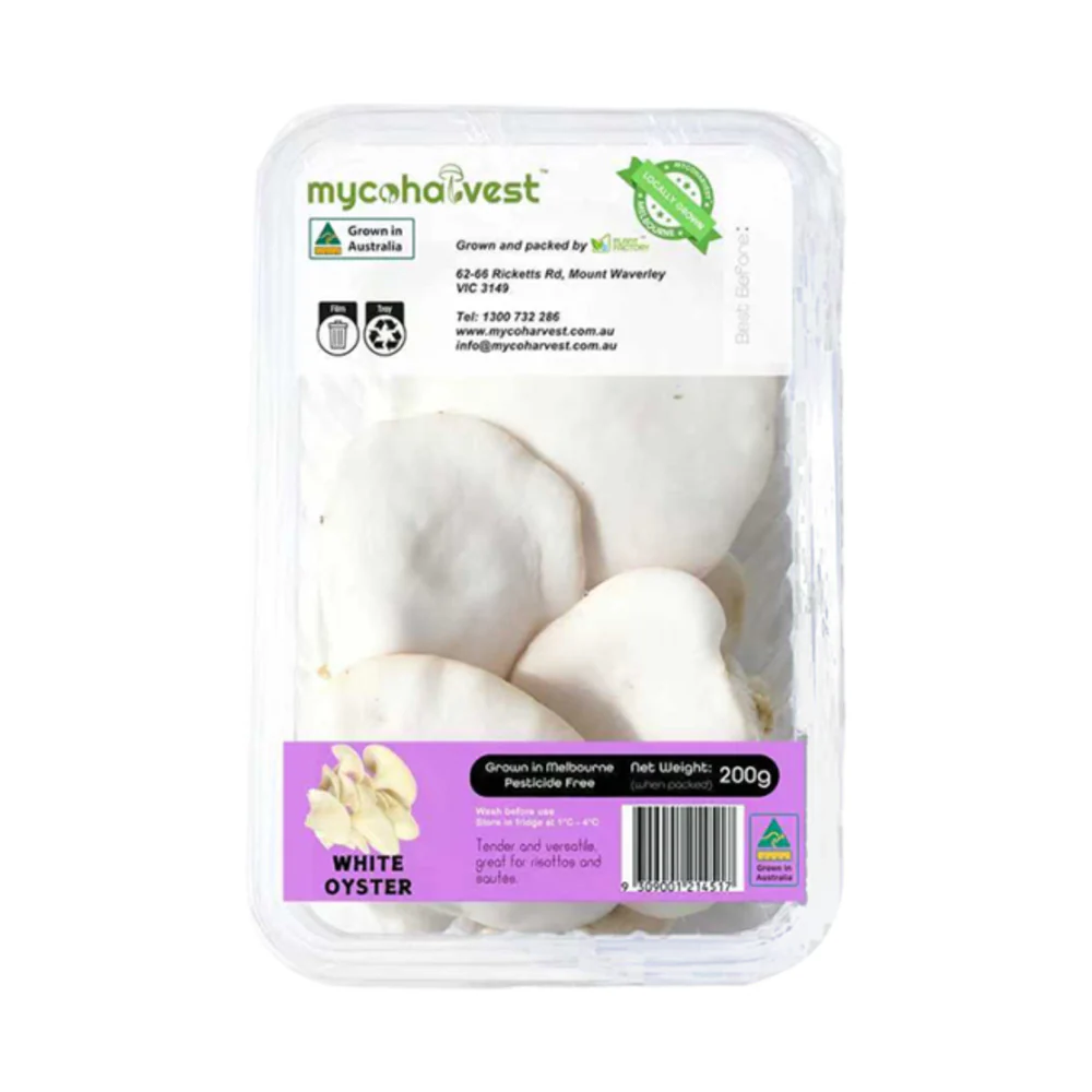 Mycoharvest Australian Grown White Oyster Mushrooms 150g - Image 3