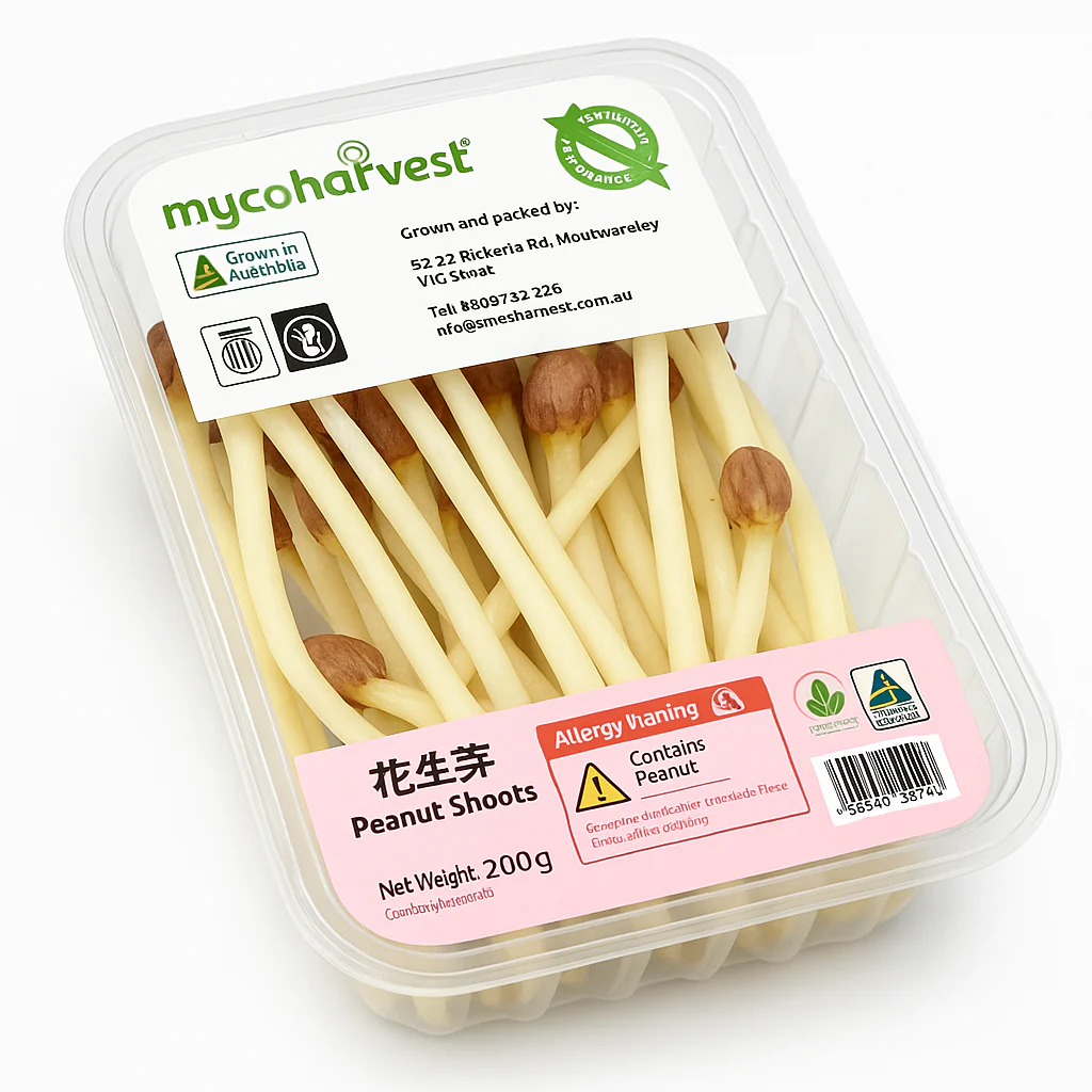 Mycoharvest Peanut Shoots 200g – Rare Variety