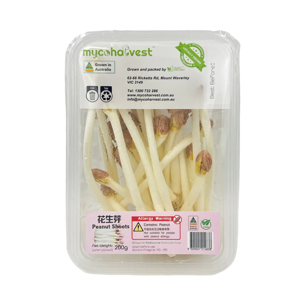 Mycoharvest Peanut Shoots 200g – Rare Variety - Image 3