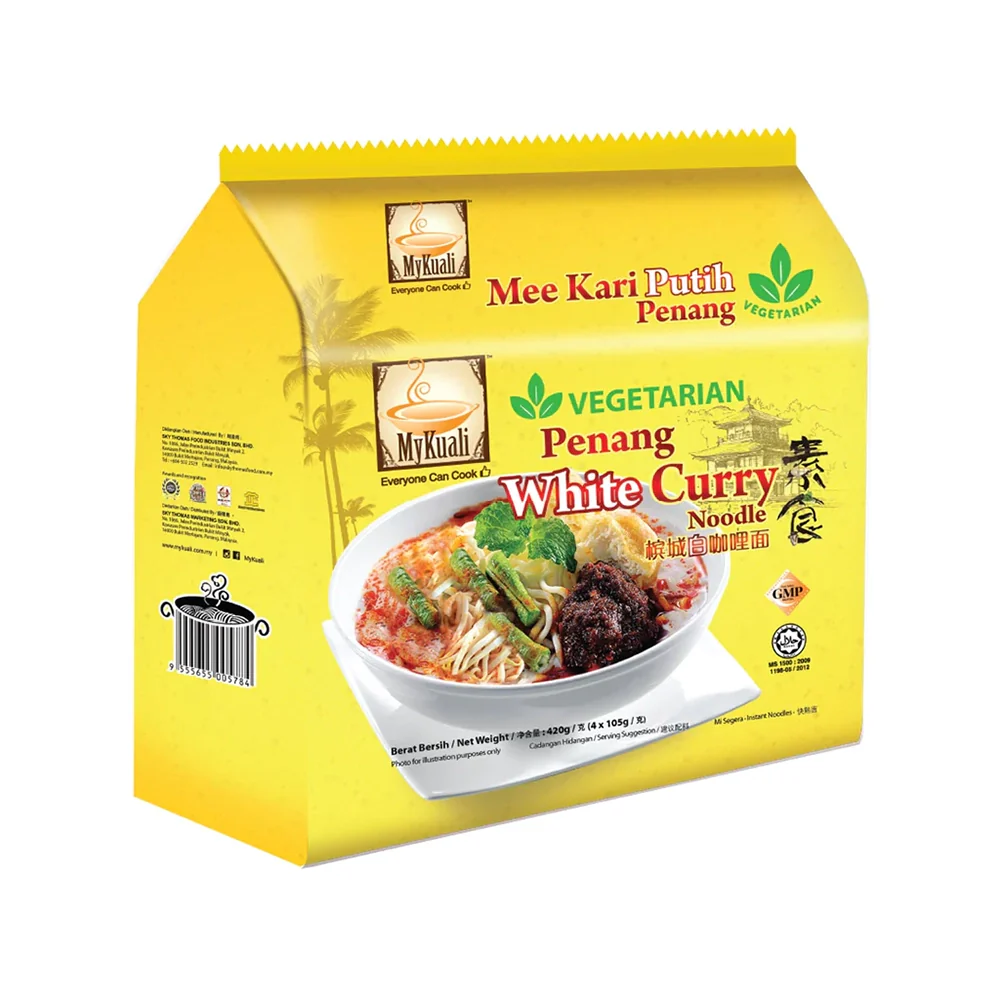 MyKuali Vegetarian Penang White Curry Noodle - 4 Packs
