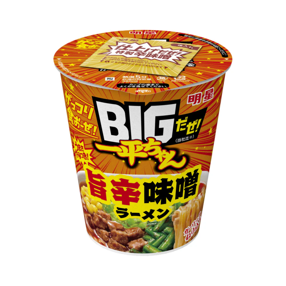 Myojo Ippeichan BIG Spicy Miso Ramen Cup 92g (with Special Spicy Miso Finishing Sauce)