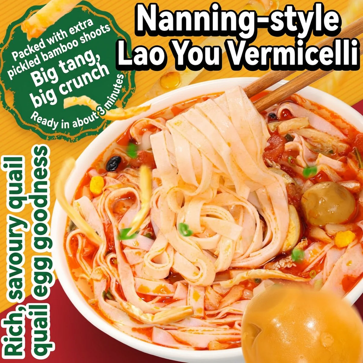 Nanning Old Friend Rice Noodles (Lao You Fen) 252g - Tangy Sour Bamboo Shoot Broth - Image 5