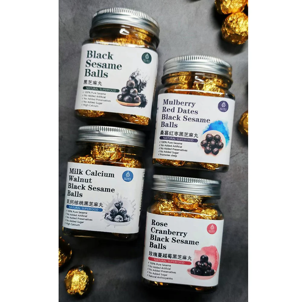 Nature's Precious Rose Cranberry Black Sesame Balls 140g - Image 2