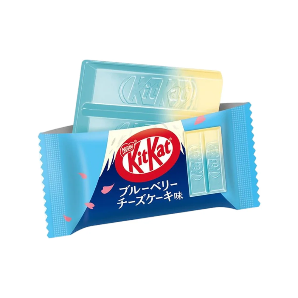 Nestlé KitKat Mt. Fuji Blueberry Cheesecake Flavor – 10 Mini Bars - Japanese Limited-Edition Chocolate Wafer Gift Box - Image 2
