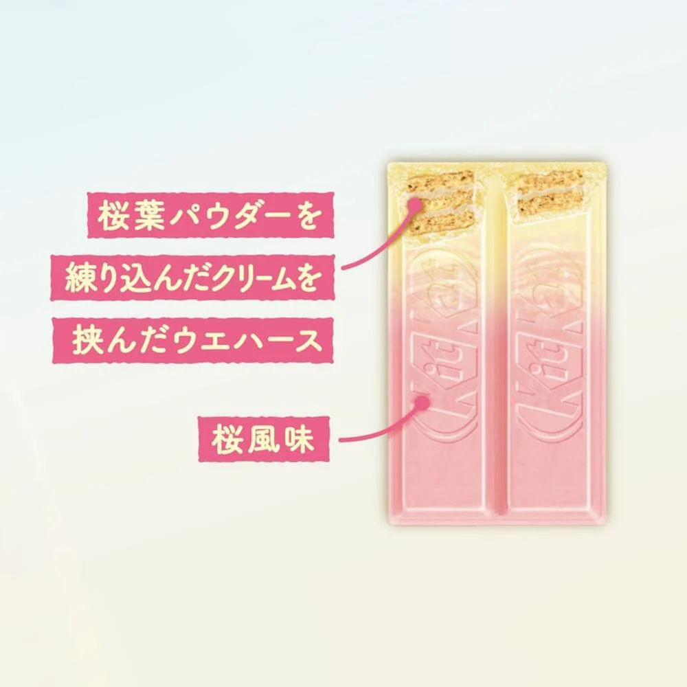 Nestlé KitKat Osaka Castle Sakura Flavour – 10 Mini Bars - Limited Edition Japanese Cherry Blossom Chocolate Wafer - Image 2