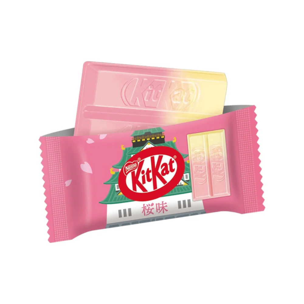 Nestlé KitKat Osaka Castle Sakura Flavour – 10 Mini Bars - Limited Edition Japanese Cherry Blossom Chocolate Wafer - Image 3