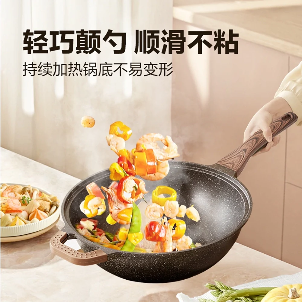 Lifease Cast Maifan Stone Frying Pan 28cm - Suitable for 1-3 People - Image 2