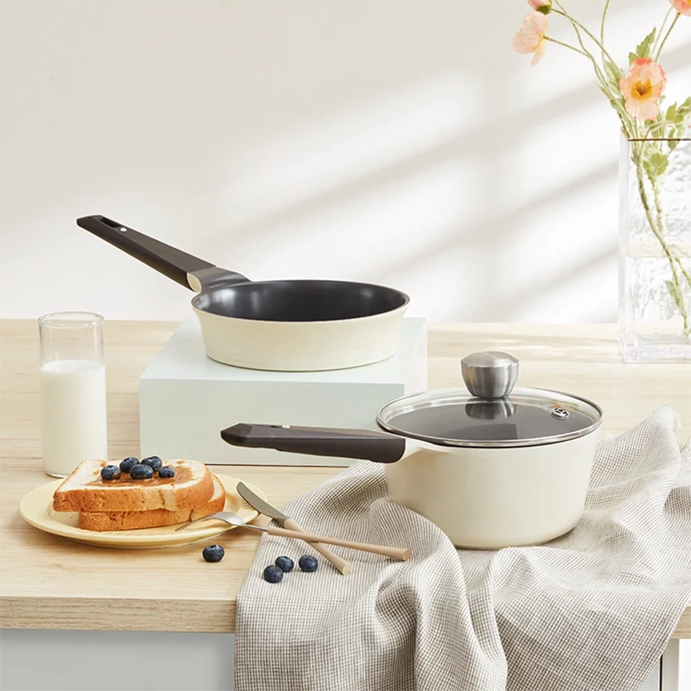 Lifease Diamond Series Ivory White Milk Pan - 18cm - Image 3