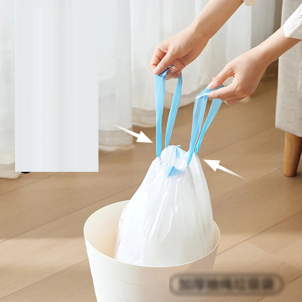 Lifease Drawstring Trash Bags - Extra Thick, M Size, 3 Rolls, 60 Bags - Image 2