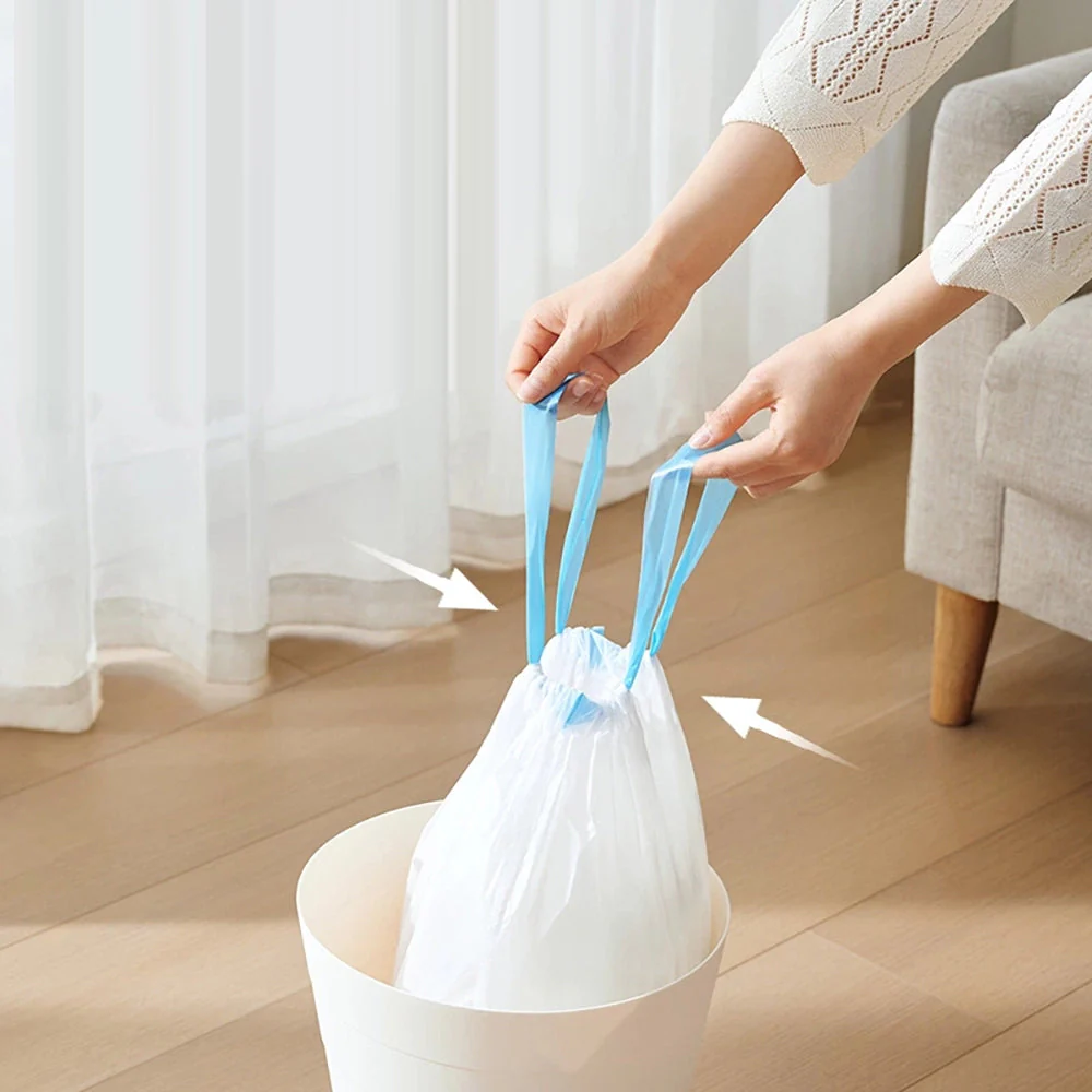 Lifease Drawstring Trash Bags - Extra Thick, M Size, 3 Rolls, 60 Bags - Image 5