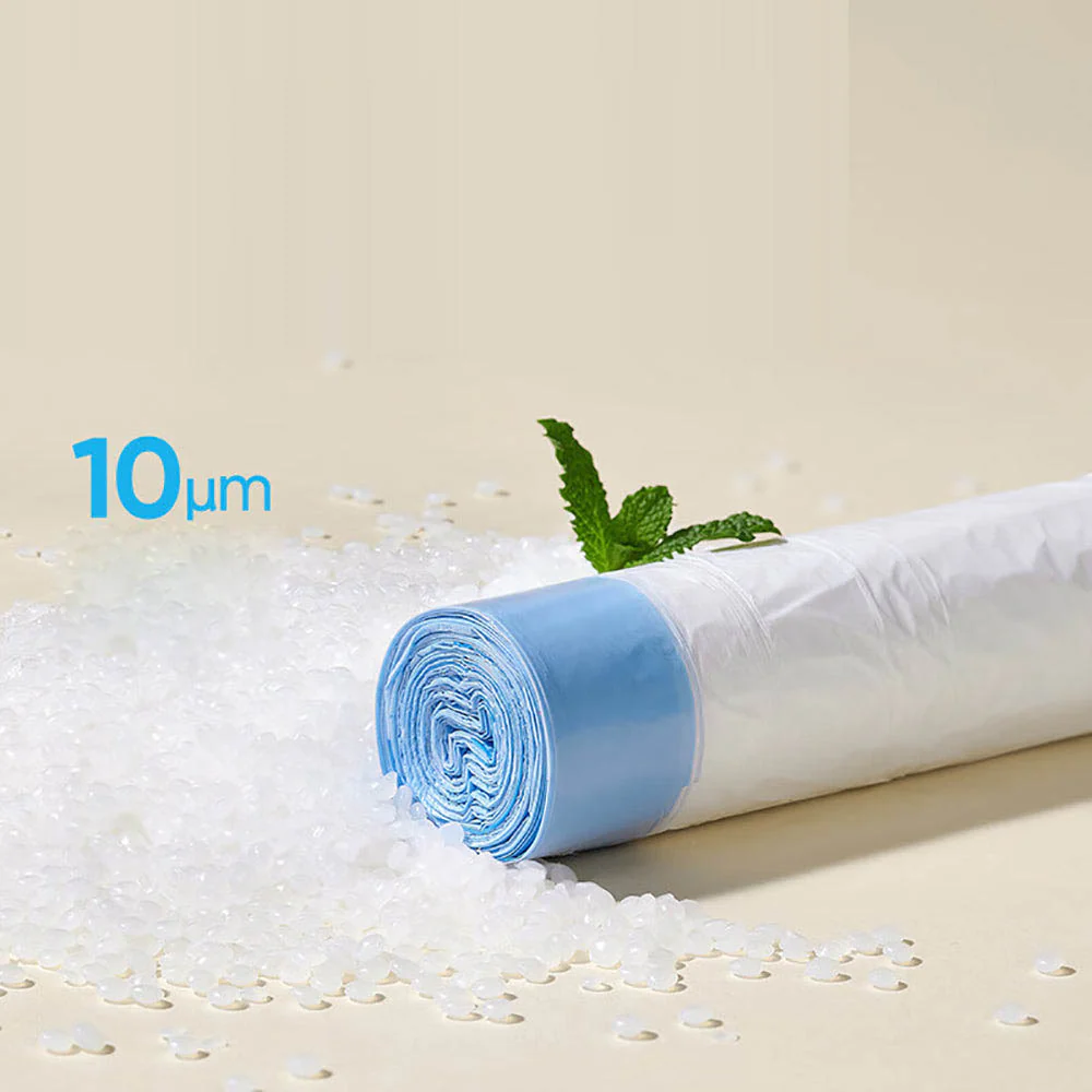 NetEase Yanxuan Drawstring Trash Bags (M), Medium-Duty, 3 Rolls (60 Bags), 450 x 500 mm - Rubbish Bags for Small Bins - Image 4