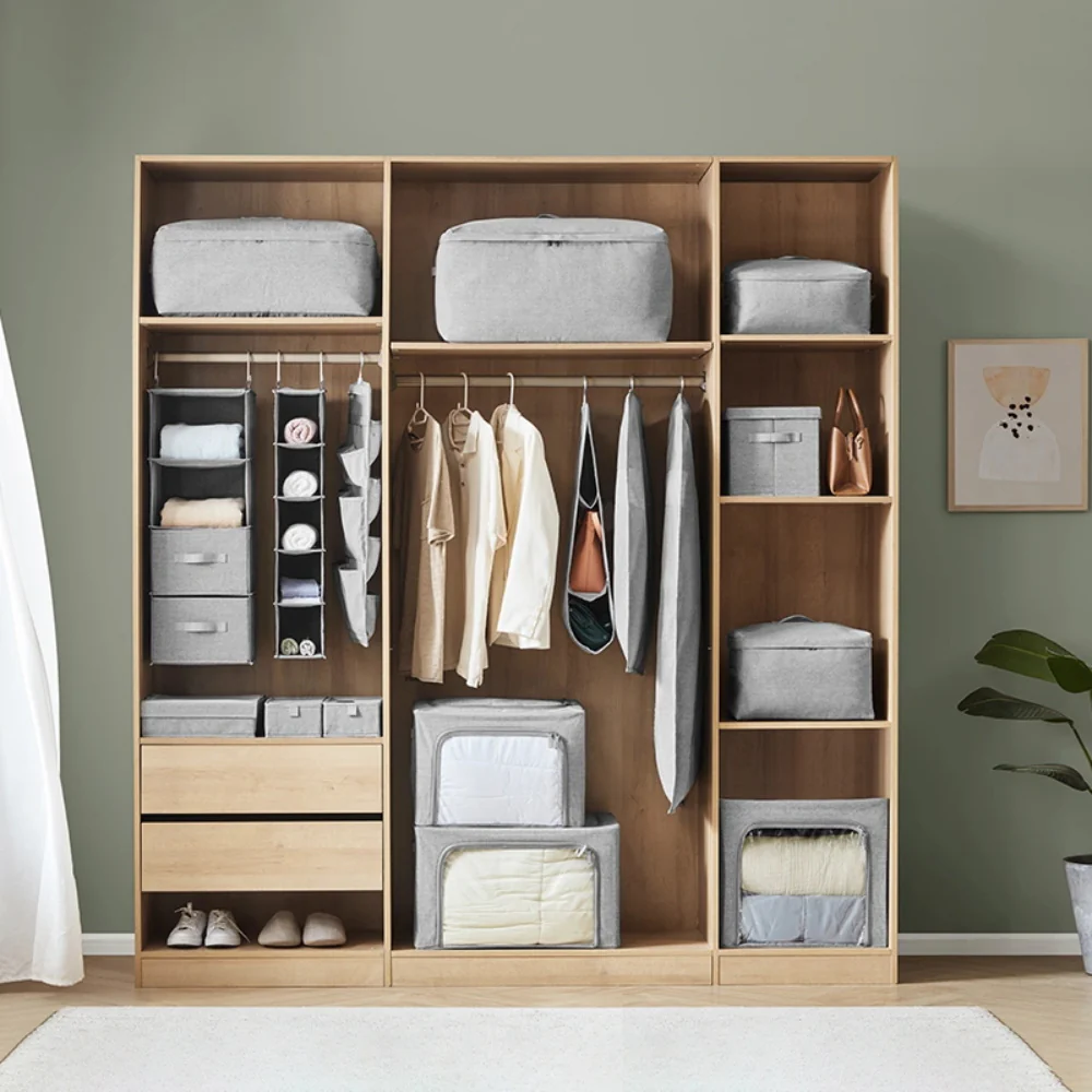 Lifease Foldable Fabric Storage Box - Beige, 55L - Image 2
