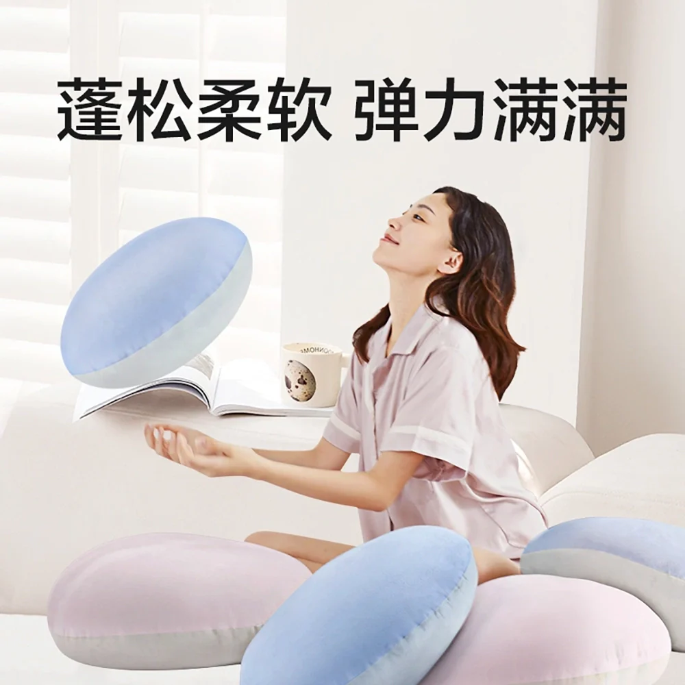 Lifease Japanese Style Soft Plush Pillow - Pink and Coffee - Image 3