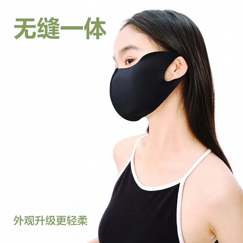Lifease Sun Protection Ice Silk Antibacterial Seamless Mask - Crimson Gradient - Image 2