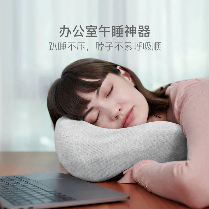 Lifease Thai Latex U-Shaped Pillow - Linen Gray, 30x26x14cm - Image 4