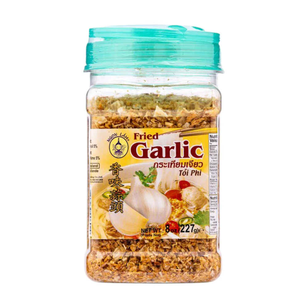 Ngon Lam Thai Fried Garlic 227g – Crispy Aromatic Garlic Bits for Topping & Seasoning