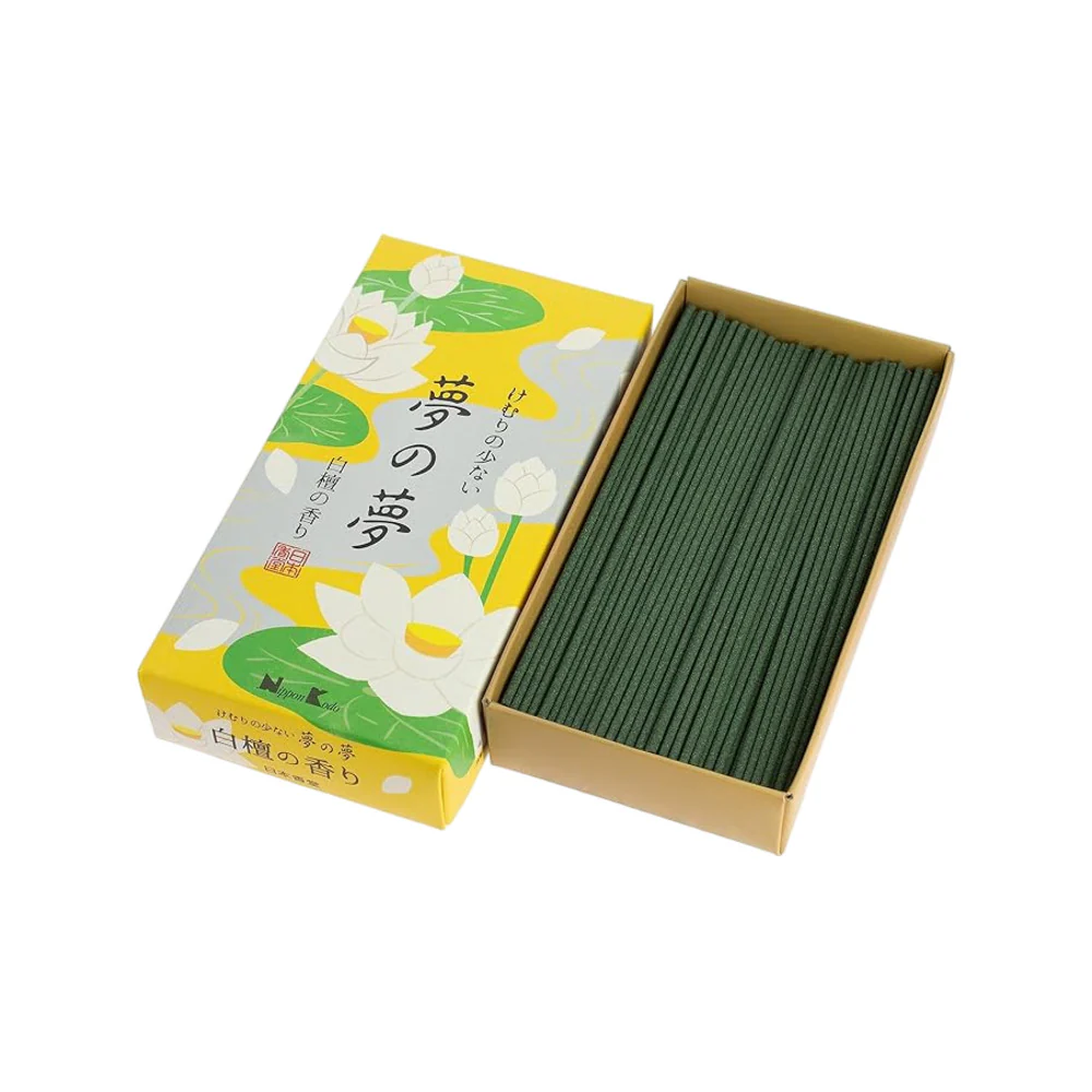 Nippon Kodo Yume no Yume White Sandalwood Incense Sticks 100g - Japanese Low-Smoke Incense for Home & Meditation - Image 2