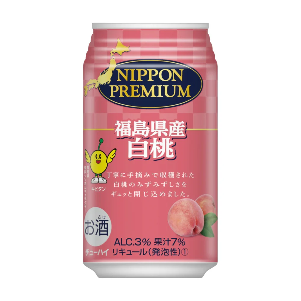 Nippon Premium Fukushima White Peach Chuhai 3% – 350ml