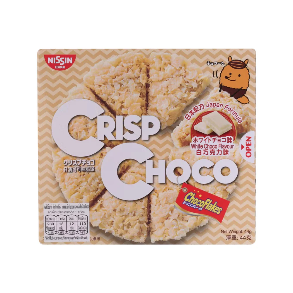 Nissin Crisp Choco White Chocolate Flavour 44g – Crunchy Rice Cereal Snack