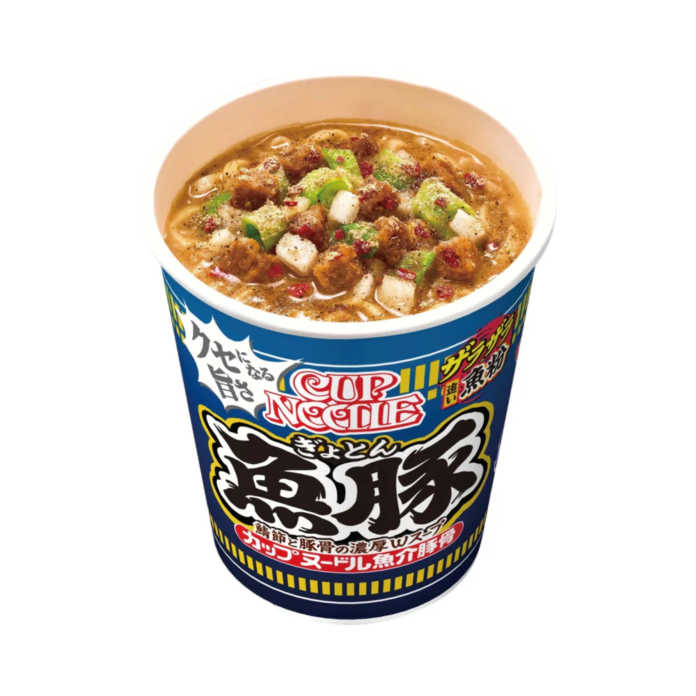 Nissin Cup Noodles Gyoton Fish & Pork Bone Broth 85g - Bonito-Tonkotsu Ramen Cup - Image 2