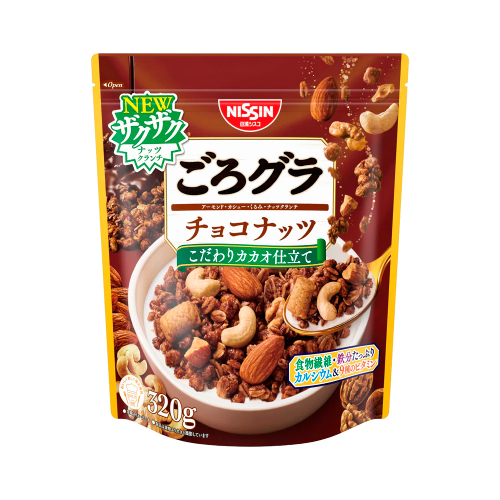 Nissin Gorogura Chocolate Nut Granola 320g