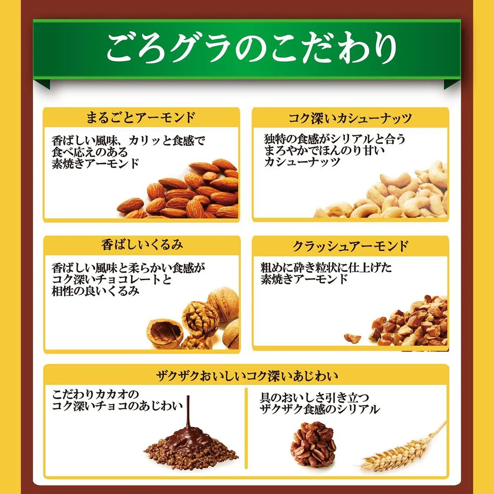 Nissin Gorogura Chocolate Nut Granola 320g - Image 2