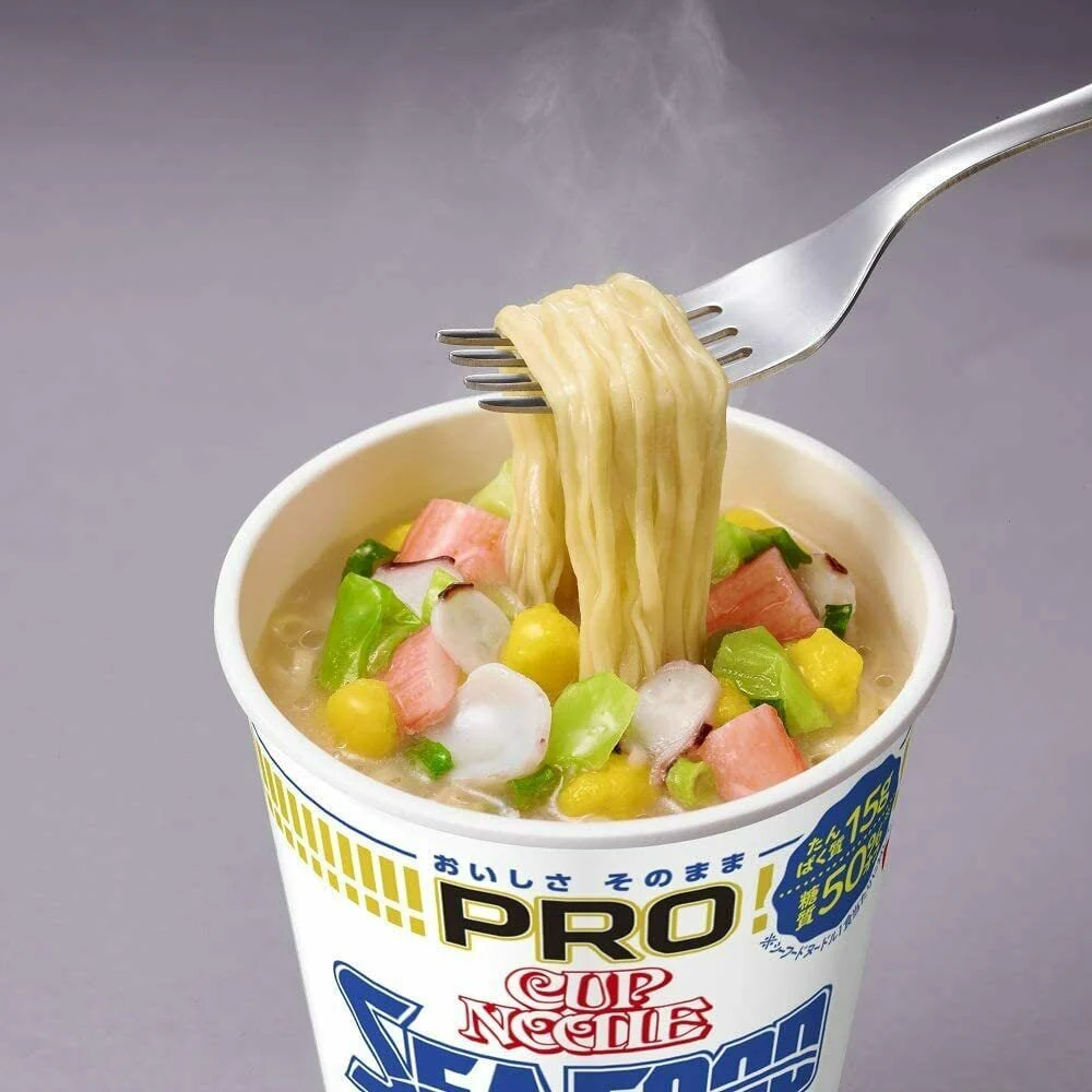 Nissin Pro Cup Noodles High Calcium Low Sugar Seafood Flavor - 78g - Image 2