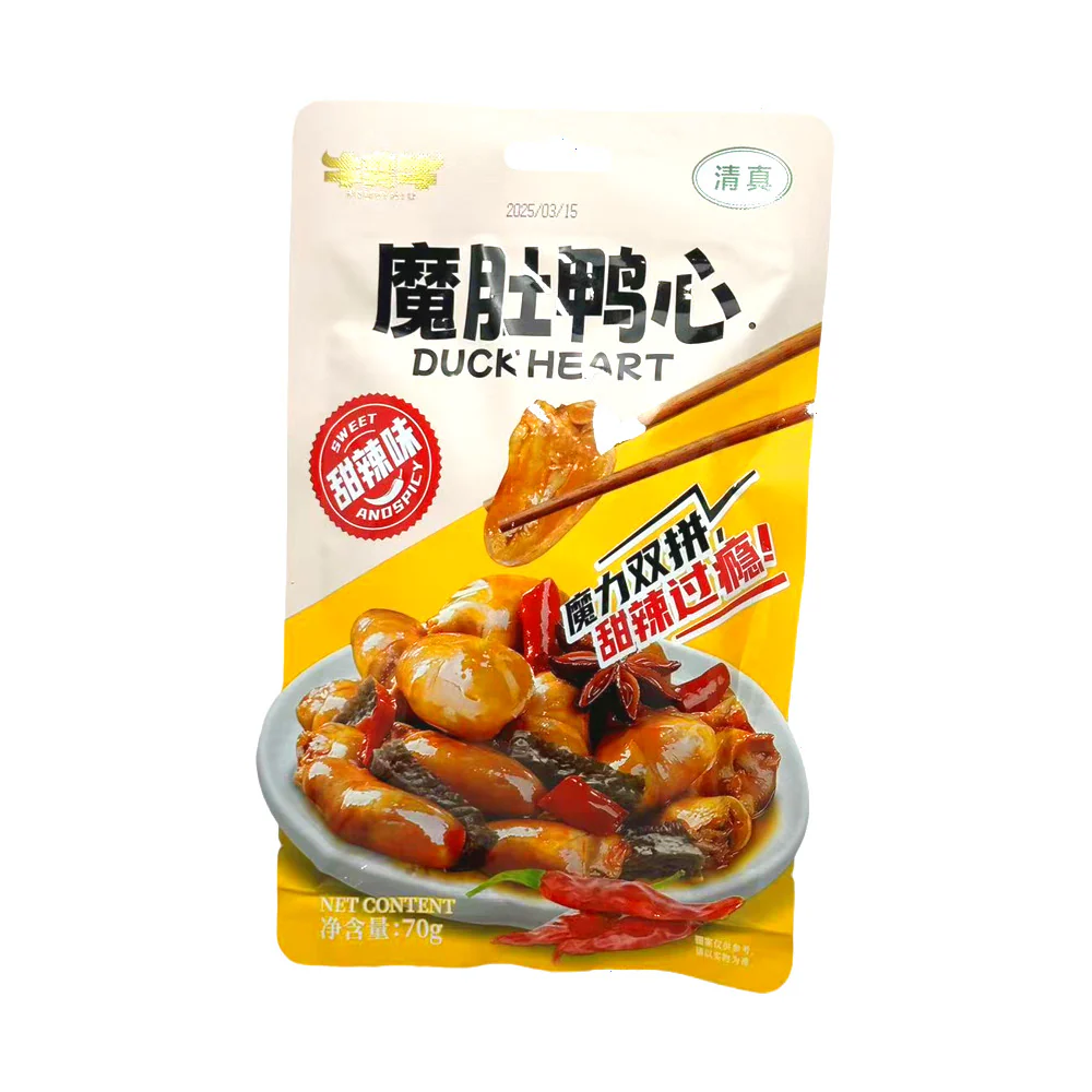 Niuyiniu Sweet & Spicy Braised Duck Hearts 70g
