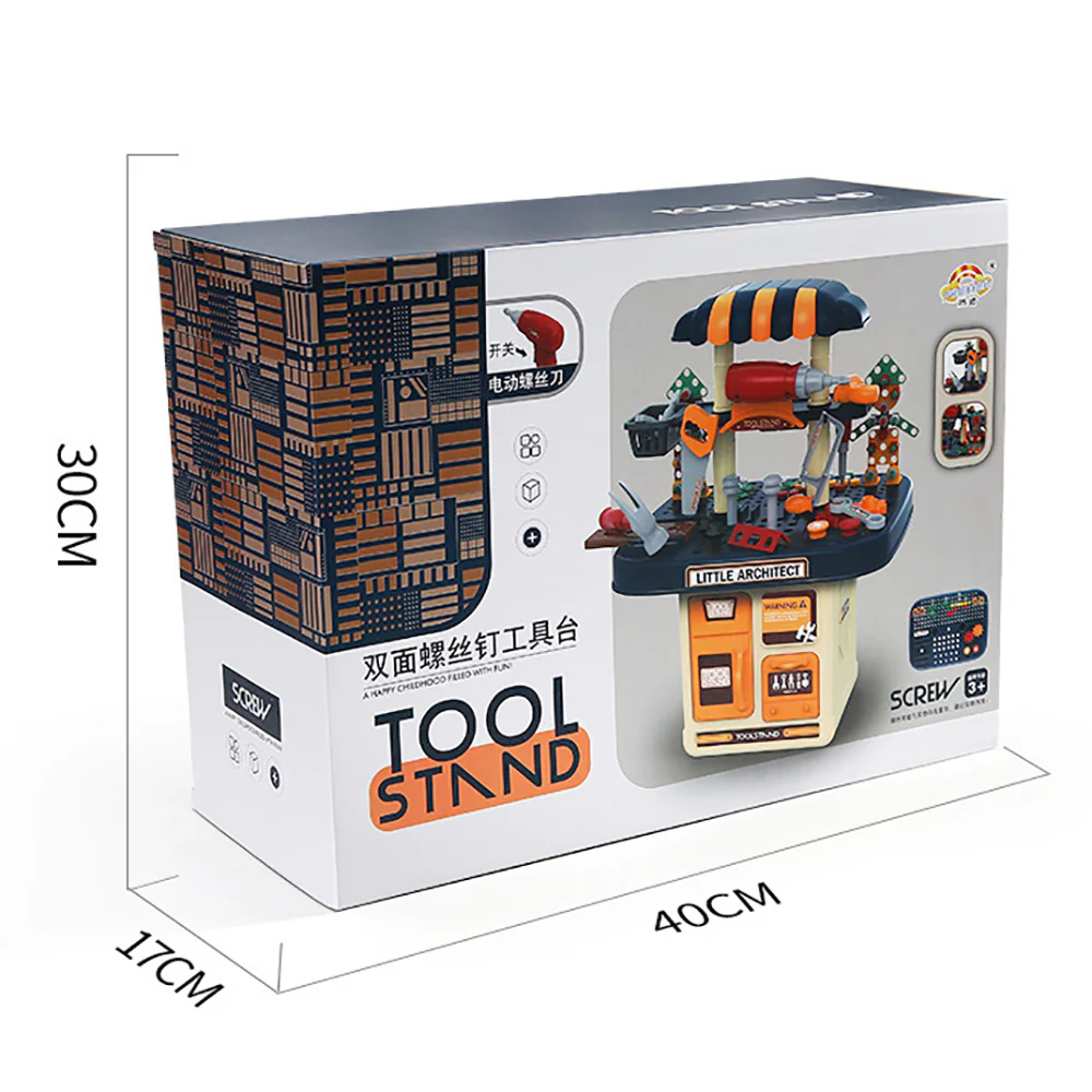 No Brainer Children's Creative Double-Sided Tool Bench Set - Image 5