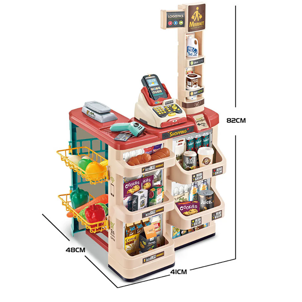 No Brainer Home Mini Supermarket Toy Set - 48 Pieces - Image 5