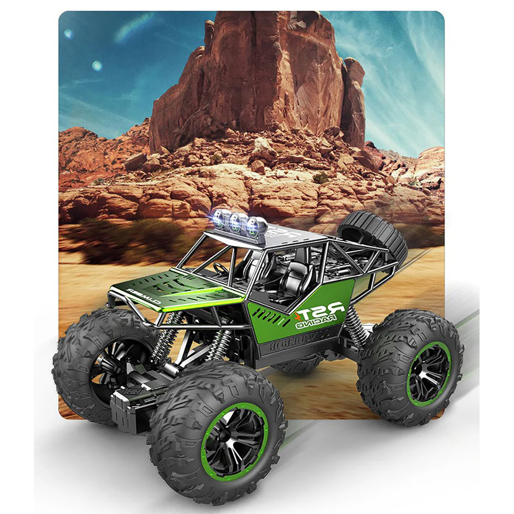 No Brainer Large 4WD Remote Control Off-Road Car - Random Color (Blue or Green)