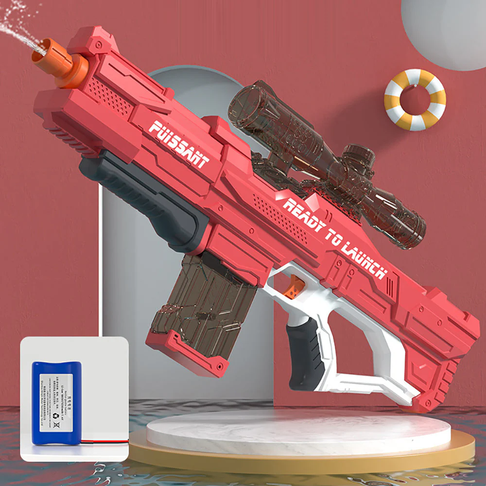 No Brainer Large Electric Water Gun - Random Red or Blue - Image 2