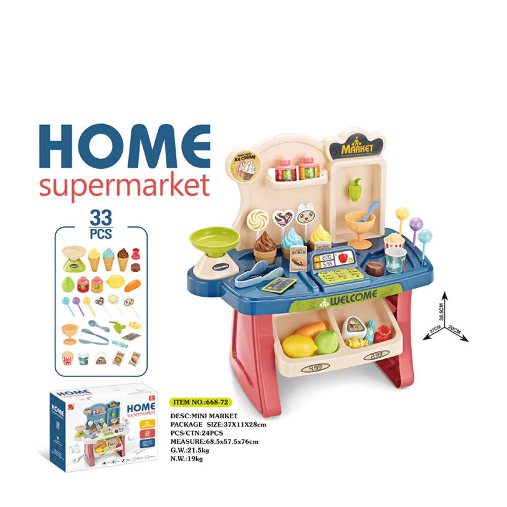 No Brainer Mini Supermarket Playset - 33 Pieces - Image 3