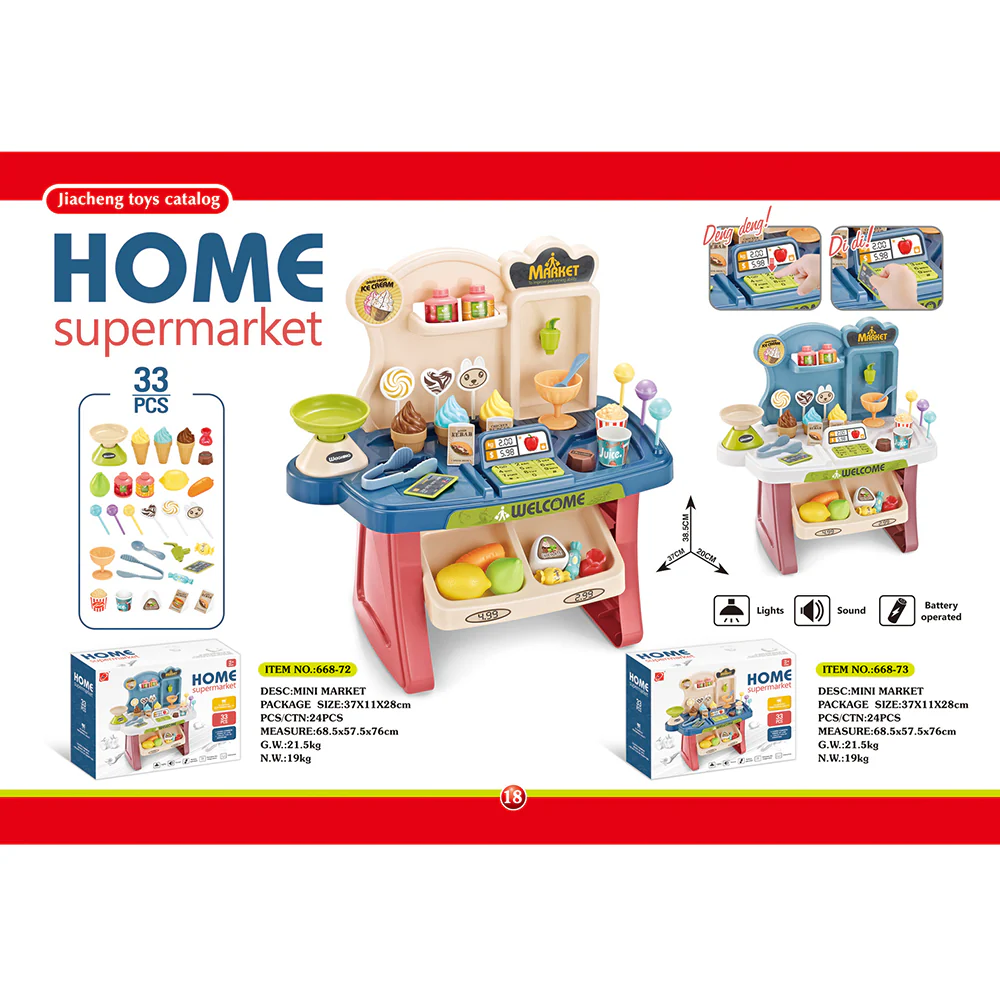 No Brainer Mini Supermarket Playset - 33 Pieces - Image 4