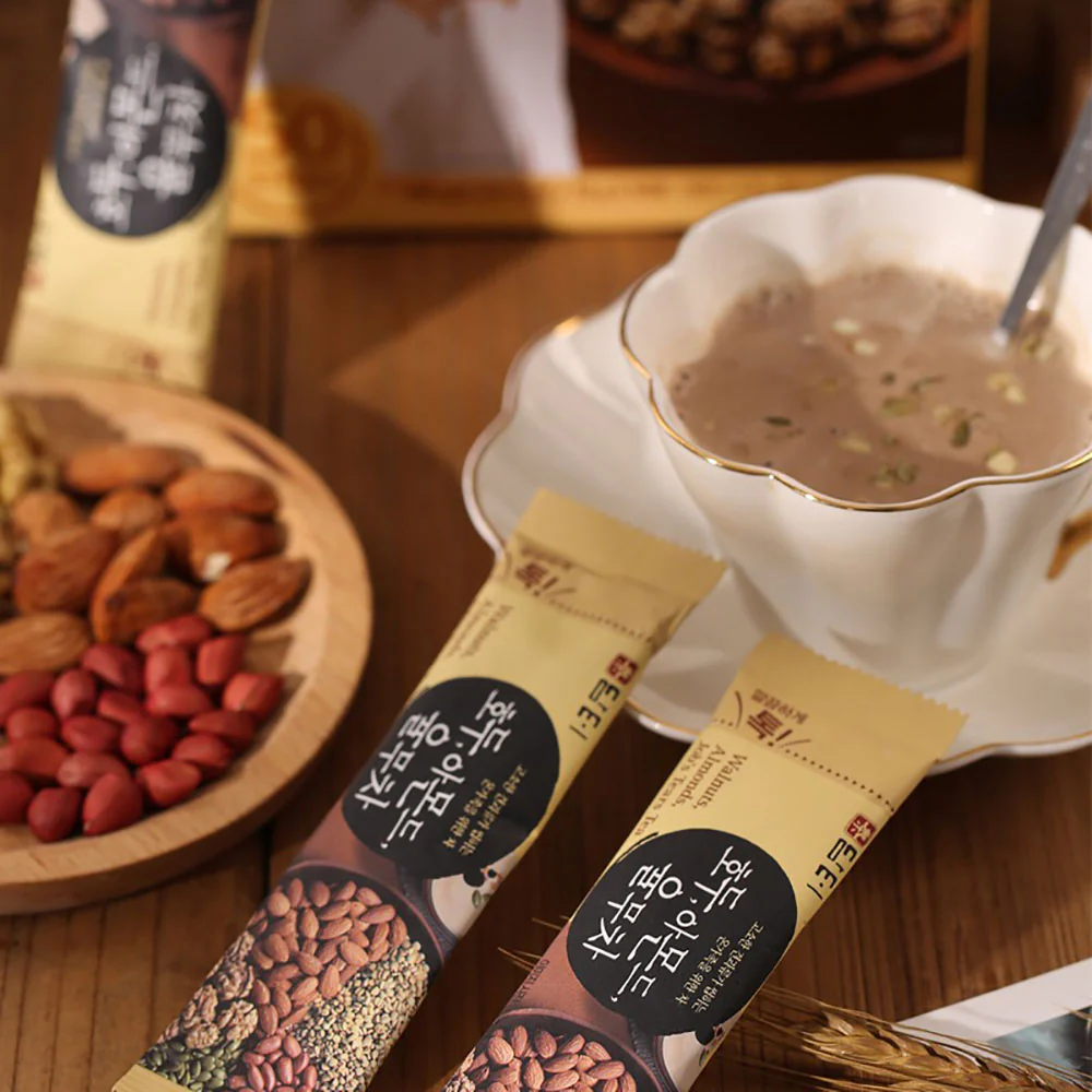 Nok Cha Won Walnut Almond Job's Tears Tea - 18g x 15 Sticks - Image 2