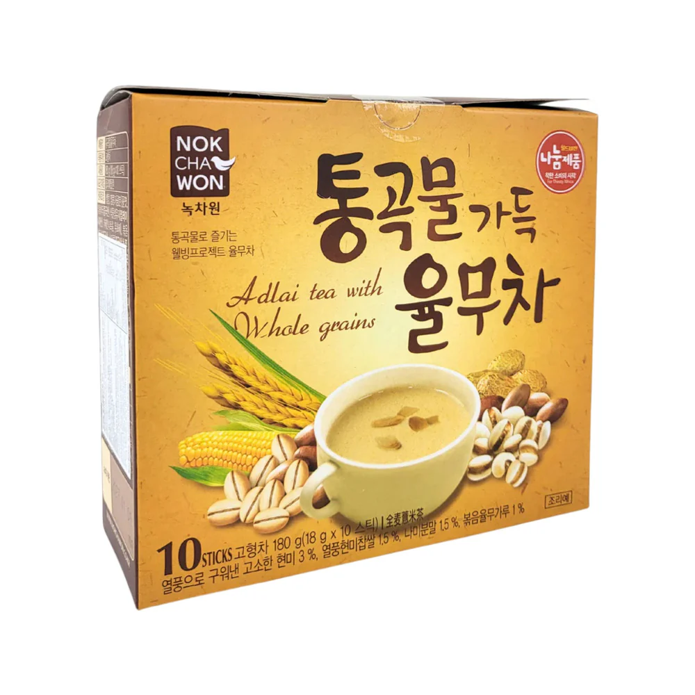 Nokchawon Adlai Tea with Whole Grains – 10 Sticks (180g) - Job’s Tears Grain Tea Mix